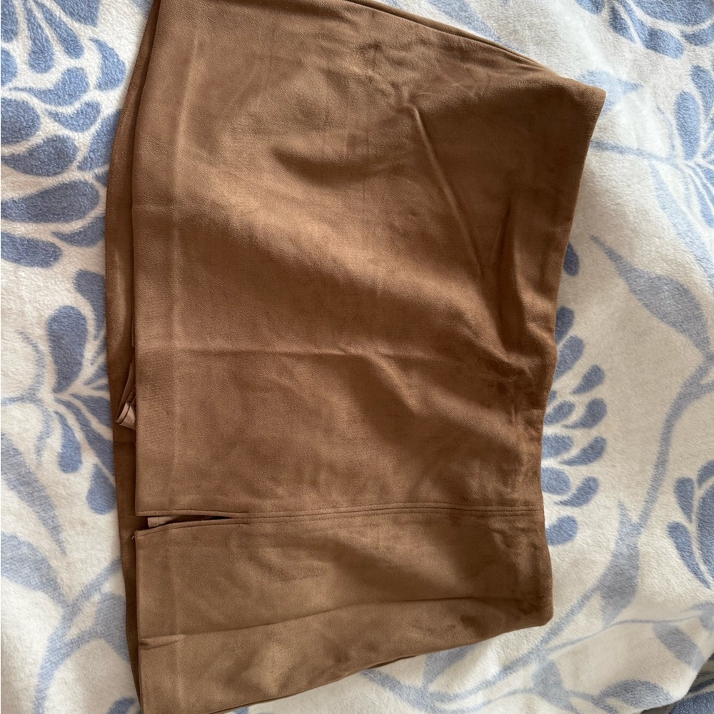 Abercrombie & Fitch suede mini skirt/skort with shorts underneath - never worn